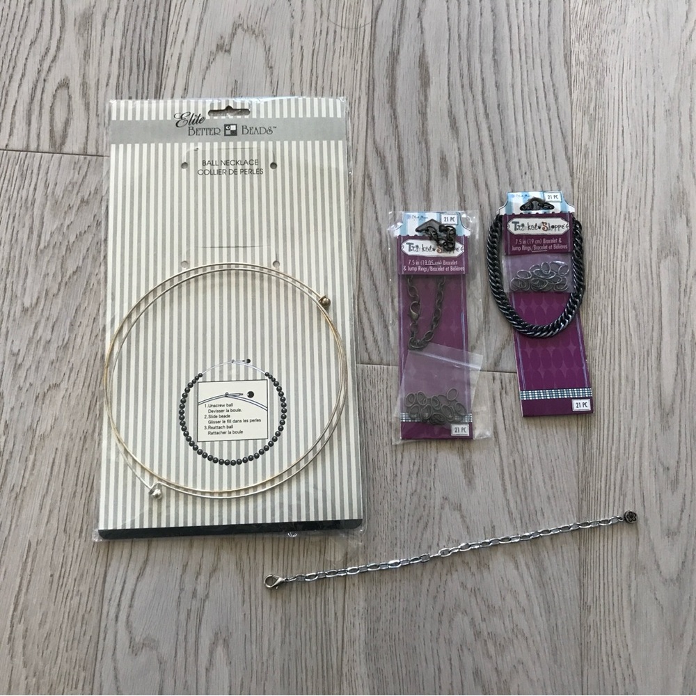 DIY Jewelry Supplies: chain bracelets/necklaces:earrings - Some BNWT